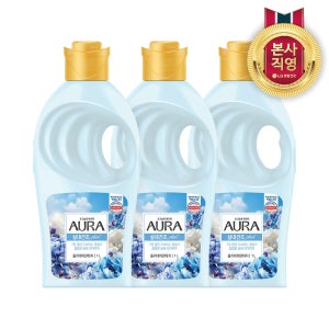 아우라 용기 1L 실내건조 섬유유연제 홀리데이판타지 3개