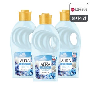 아우라 용기 실내건조 섬유유연제 홀리데이판타지, 1L, 3개