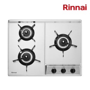 린나이 빌트인 3구 가스레인지 매립형 가스쿡탑 건전지 교체형 실버-LPG(프로판가스)