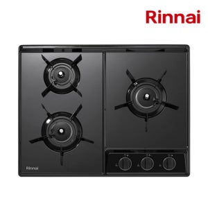 린나이 빌트인 3구 가스레인지 매립형 가스쿡탑 건전지 교체형 블랙-LNG(도시가스)