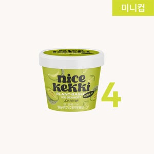 나이스케키 비건 젤라또 소프트 미니컵 4개 퍼먹는 아이스크림 멜론 저칼로리 x