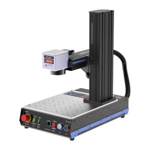 IM-FL300 / 60W, 100W 고출력 산업용 레이저 마킹기 파이버레이져 데스크탑형 금속 명판 부품 각인기