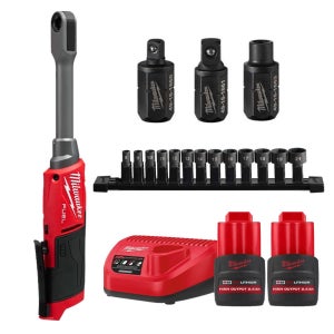 밀워키 M12 FPTR-252 충전 멀티 라쳇 12V 2.5Ah 고출력 배터리 2개 세트