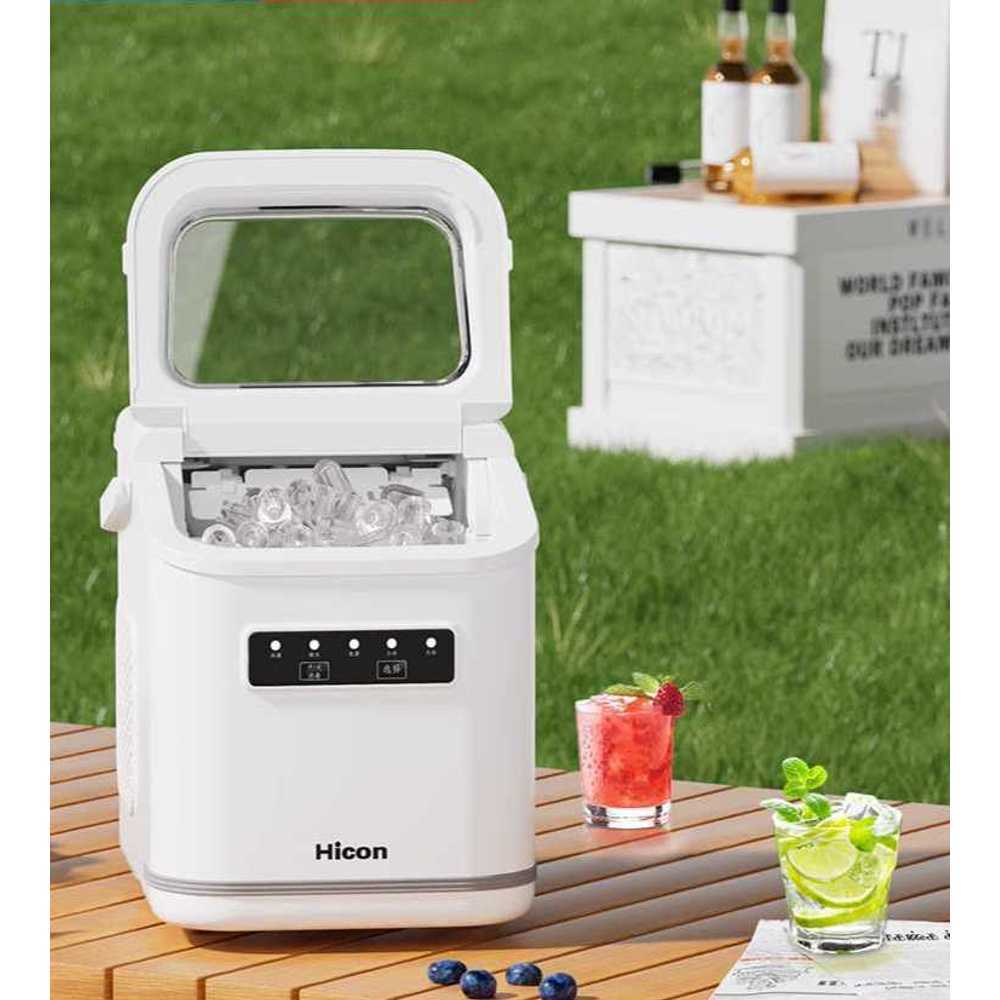 소형 제빙기 사무실 홈카페 얼음제조기 원룸 냉각 통 적외선 감지-자동 청소