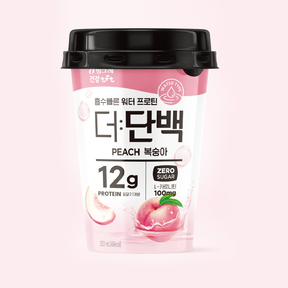 빙그레 더단백 워터 프로틴 복숭아 250ml 10개 단백질음료