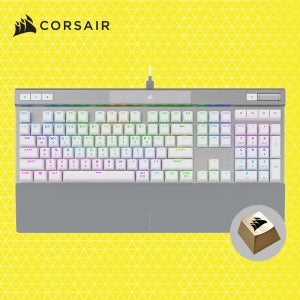 커세어 K70 RGB PRO OPX 광적축 화이트 게이밍 기계식 키보드 골드키캡 에디션