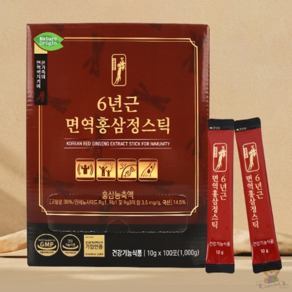 네이처오리진 <b>6년근</b>면역<b>홍삼정스틱 10g</b> x 100포 피로개선<b>홍삼</b>농축액 <b>활력</b>증진<b>홍삼</b>농축액