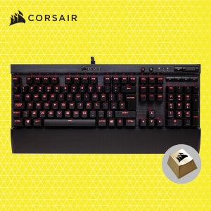 커세어 K70 Lux 적축 게이밍 기계식 키보드 골드키캡 에디션