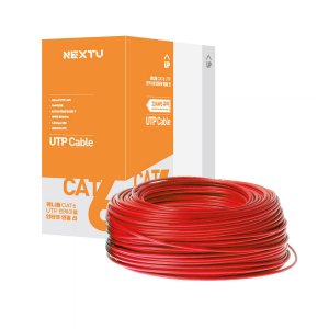 [이지넷유비쿼터스] 케니롤 CAT6 UTP 케이블 랜선 제작 롤 드럼박스 100M 레드 UTP6100 RED