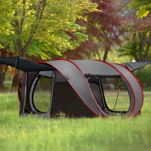 패스트캠프 원터치텐트 슈퍼빅5 + 그라운드시트 + LED랜턴 패키지