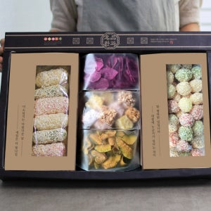 고급 한과선물세트 보자기포함 (유과 강정 동결건조칩 구성)