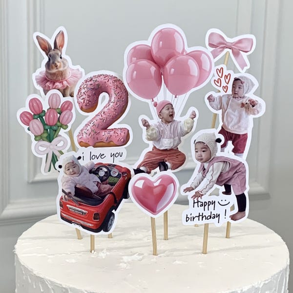 사진토퍼 포토 아기 생일 케이크토퍼 첫돌 기념일 커스텀 이벤트 주문제작