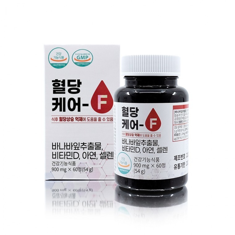 <b>유유</b> 바나바 혈당케어F(900mgx60정) 바나바잎추출물 비타민D <b>아연</b> 셀렌 / 식후 혈당 상승억제에 도움
