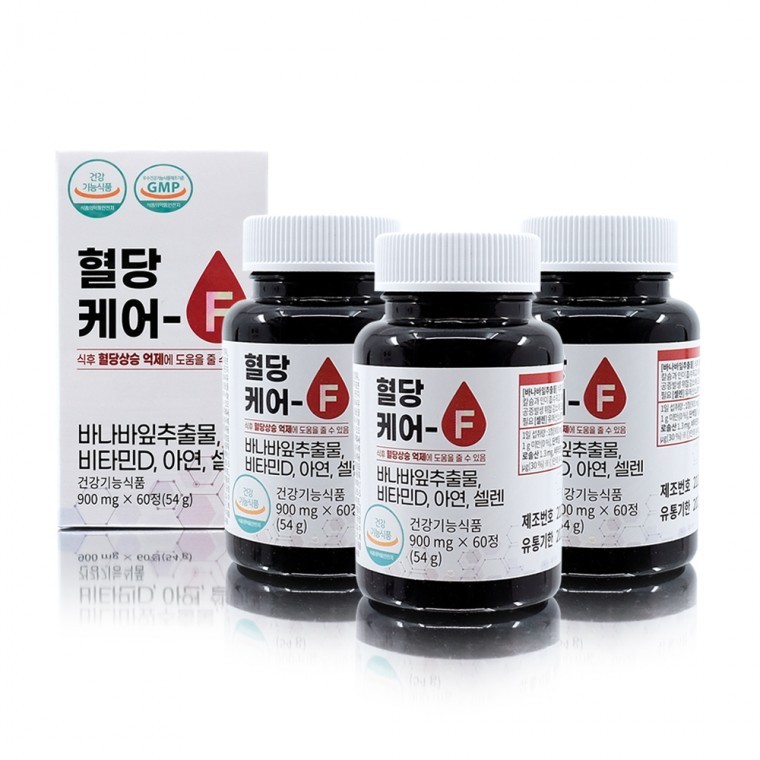 <b>유유</b> 바나바 혈당케어F(900mgx60정x3통) 바나바잎추출물 비타민D <b>아연</b> 셀렌 / 식후 혈당 상승억제에 도움