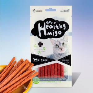 아스쿠 헬시미요 캣스틱 비프 져키 20g 고양이 육포 간식
