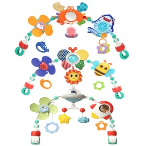 키저스 플레이 베베 유모차 모빌 장난감 카시트 신생아 아기 유아 선물 블루오션