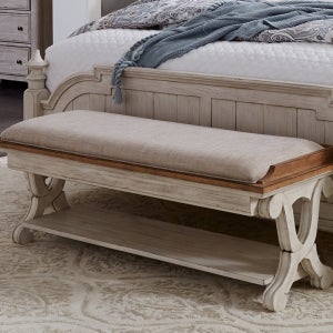 미라지가구 Farmhouse 652-BB 팜하우스 패브릭 베드 벤치 침대 사이드 스툴 의자