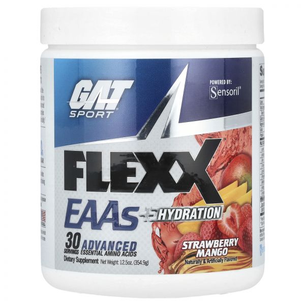 , Flexx EAAs + 수분 공급, 딸기 망고 맛, 354.9g(12.5oz) <b>GAT</b>