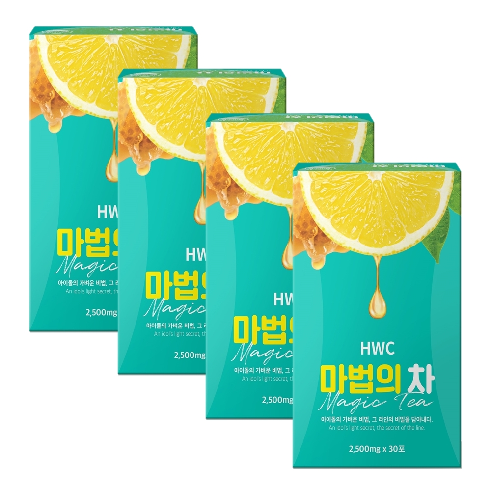 <b>HWC</b> 마법의차 아이돌워터 우바홍차 녹차 레몬 30포 8박스