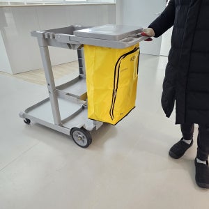 국산 청소용품 도구 수납 운반 지퍼팩 포함 핸드카트