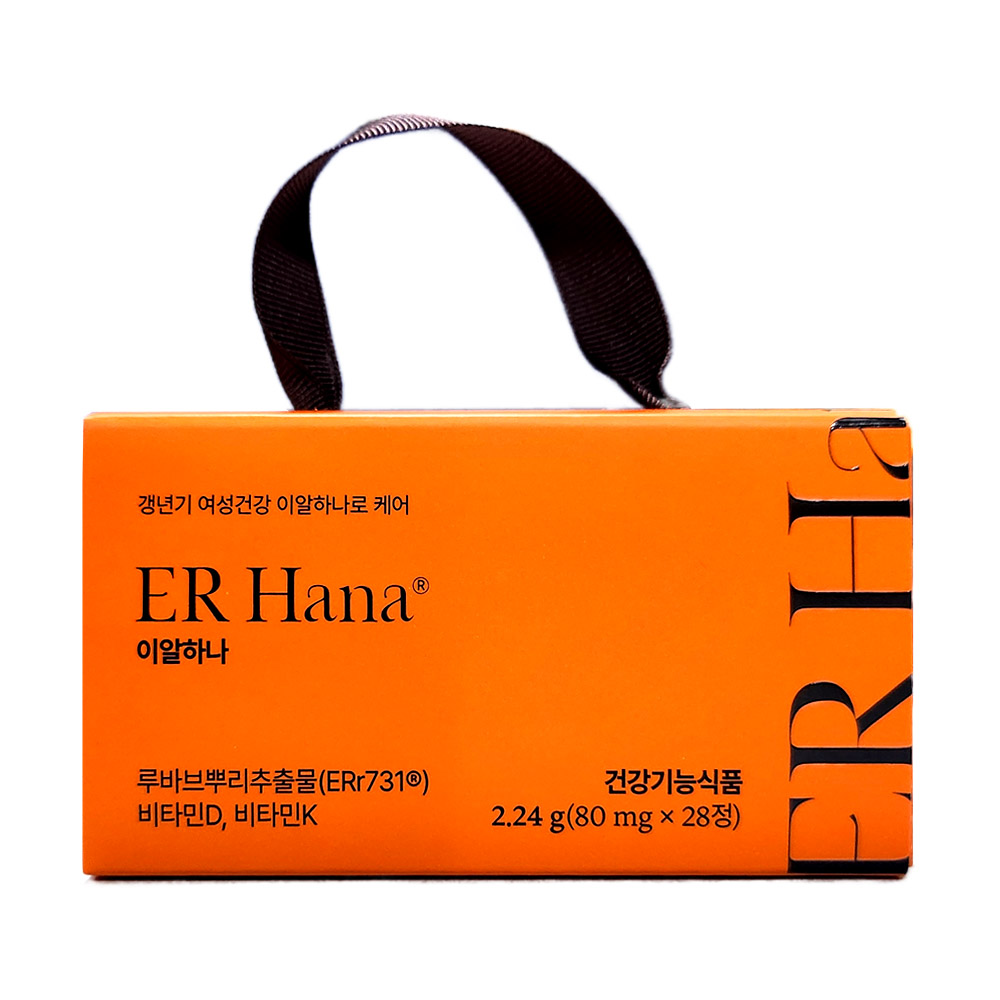 갱년기 여성 이알하나 80mg 1박스 ERr731 <b>루바브뿌리 추출물</b>