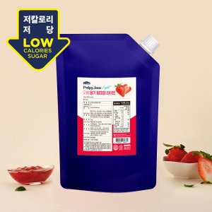 오붐 딸기 펄피잼 라이트 1kg 베이스 저당 저칼로리 잼 대용량