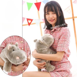 아기 하마인형 귀여운 모찌쿠션 인형 애착인형 35cm