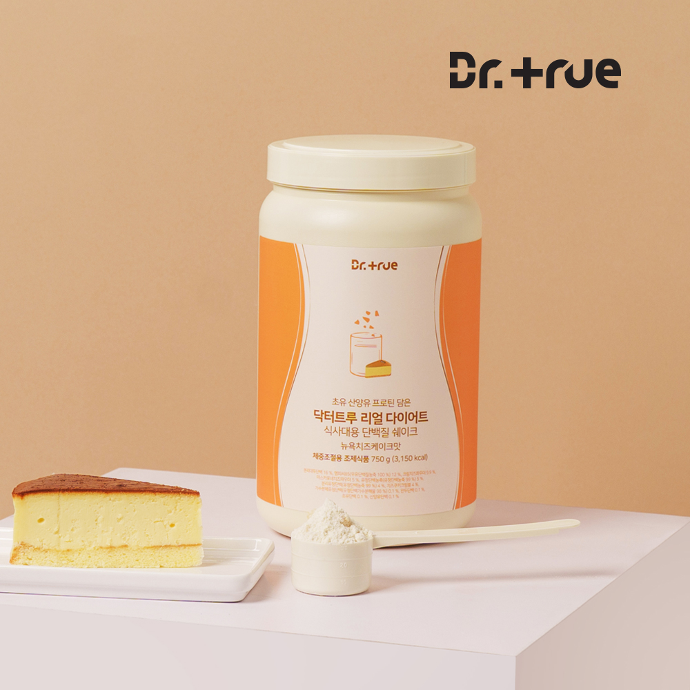 닥터트루 다이어트 식사 산양유 초유 단백질 쉐이크 보충제 뉴욕치즈케이크맛, 750g, 1개