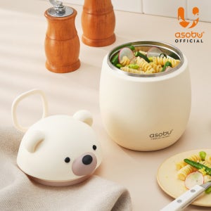 아소부 스테인레스 보온 보냉 베스티 푸드자 보온도시락 600ml