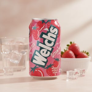 웰치스 딸기 355ml 24캔 음료수 뚱캔 캔음료 탄산음료 PC방 스트로베리