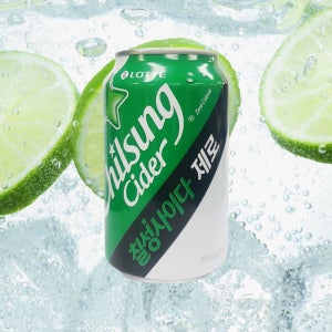 칠성사이다 제로 업소용 355ml 24캔 뚱캔 탄산음료 캔음료 음료수