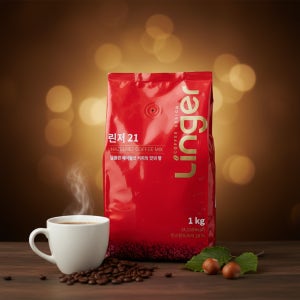 린저21 헤이즐넛 커피믹스 설탕커피 자판기용 1kg 봉지 대용량 업소용
