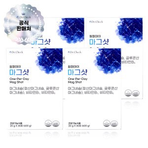 닥터체크 원퍼데이 마그샷 액상 글루콘산 마그네슘 비타민B 30포, 4개