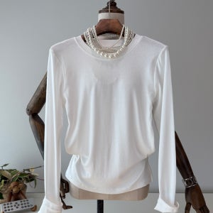 1+1 기본 라운드넥 슬림 스판 긴팔티 2컬러