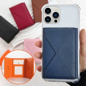 아이폰14프로 맥세이프 카드 지갑 범퍼 케이스 가죽 카드 5장 수납 스트릿