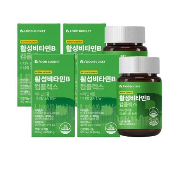[<b>푸드버킷</b>]활력<b>비타민</b>B <b>비타민</b>B 비오틴, 90정, 4박스 (12개월분)
