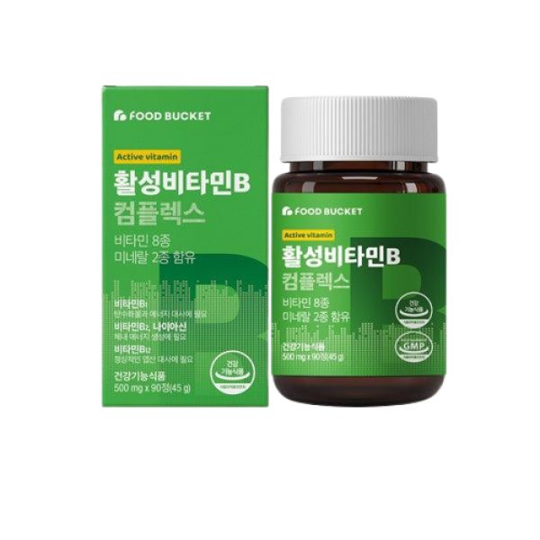 [<b>푸드버킷</b>] 활력<b>비타민</b>B <b>비타민</b>B 비오틴, 90정, 1박스 (3개월분)
