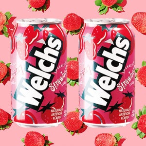 웰치스 딸기 355ml 48캔 음료수 뚱캔 캔음료 탄산음료 업소용