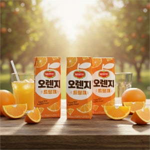 델몬트 오렌지 드링크 190ml 96팩 음료수 팩음료 쥬스 주스 간식음료