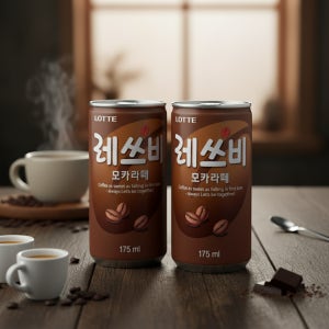 레쓰비 모카라떼 175ml 90캔 캔커피 음료수 미니캔 업소용
