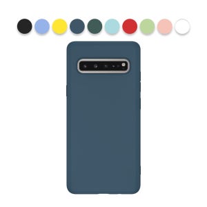파스텔 10색 풀커버 젤리 케이스 네이비블루, 갤럭시S10 5G