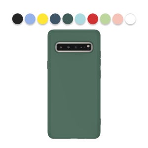 파스텔 10색 풀커버 젤리 케이스 미드나잇 그린, 갤럭시S10 5G