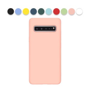 파스텔 10색 풀커버 젤리 케이스 핑크, 갤럭시S10 5G
