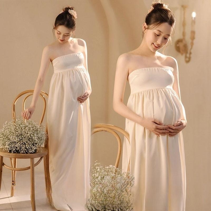 원피스 만삭촬영 임산부 베이비샤워 만삭촬영원피스 만삭사진커플룩 촬영 셀프 만삭사진원피스