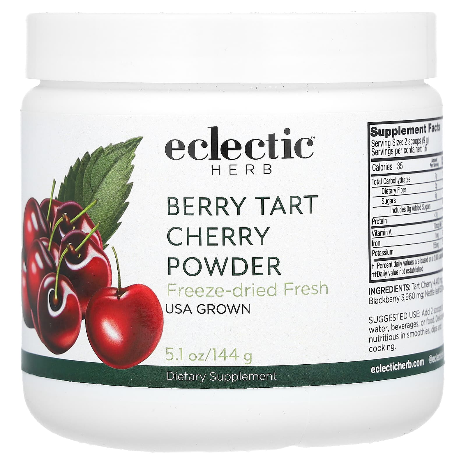 <b>이클레틱인스티튜션</b> 베리 타트 체리 Whole Food POWder 144g
