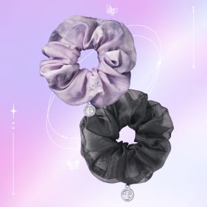 필리밀리x리슬 스크런치 헤어끈 블랙/퍼플 2종 택1