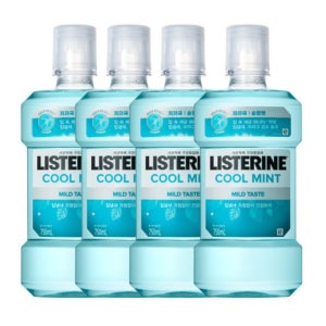 구강건강 리스테린 쿨민트 마일드 구강세정제 750ml 4개
