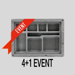 회색 보온 용기 4+1 이벤트 - 한통도시락 배달전용 보온 일회용식판