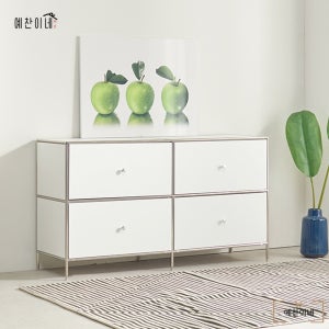 미드센츄리 거실장 1400 국산 E0 등급 모듈 서랍형 높은 거실 서랍장