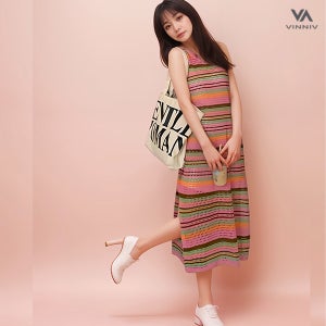 [비니브] 네온 니트 여성 원피스(핑크+블루 2종)